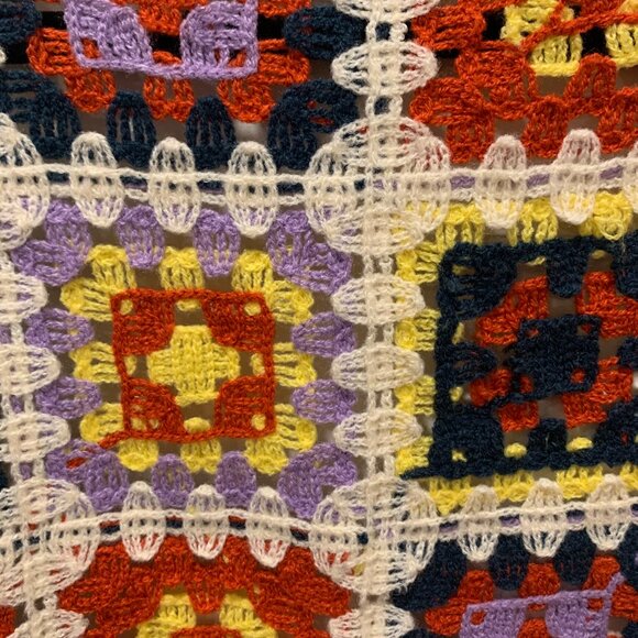 Colorful Boho Crop Crochet Cardigan - Picture 4 of 4